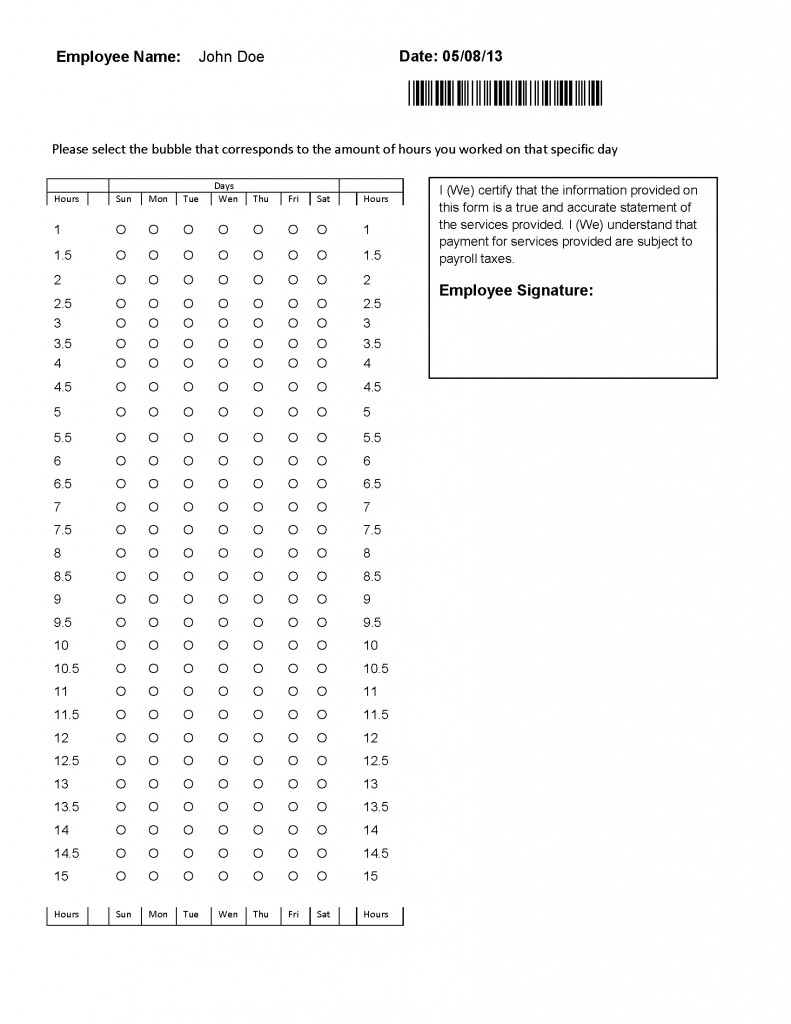 Employee Timesheet for Remark Office OMR