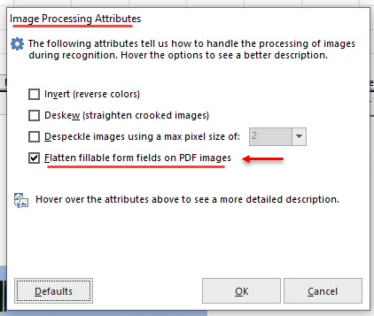 Image Processing - Flatten Fillable PDF Images