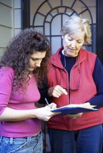 Woman interviewing