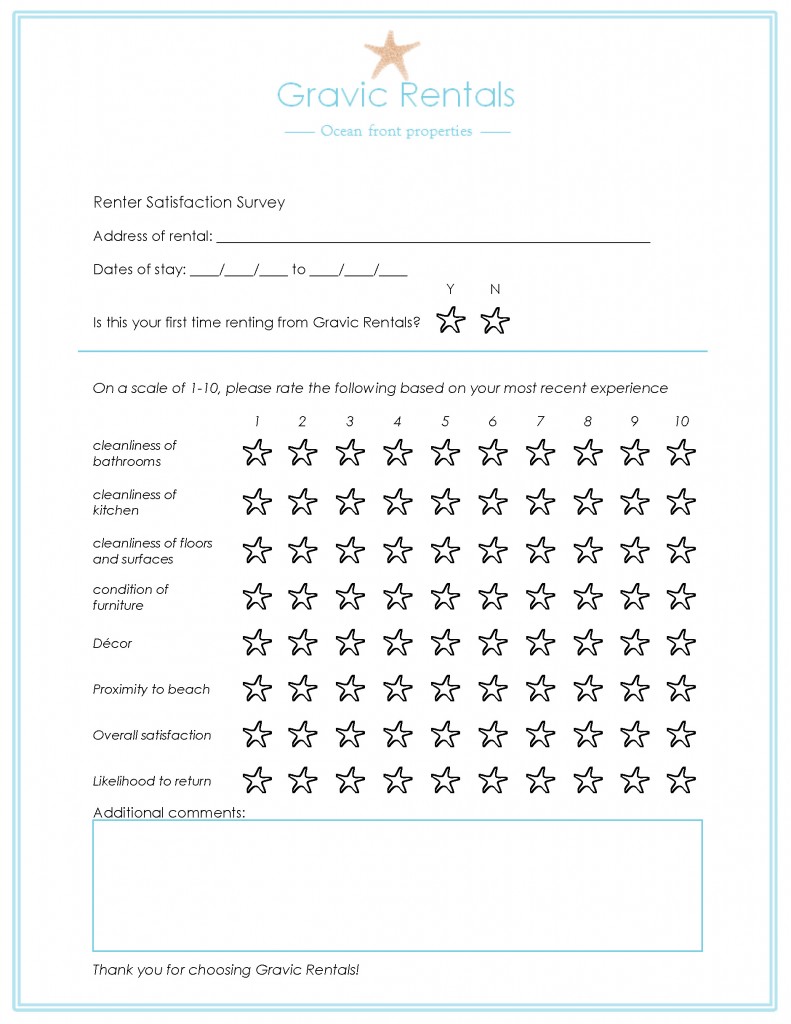 Rental Customer Satisfaction Survey for Remark Office OMR