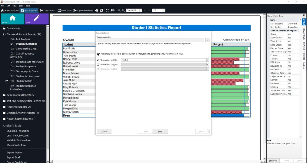 Remark Office OMR - Report Batch