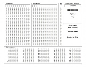 Trevecca Nazarene University Answer Sheet for Remark Office OMR