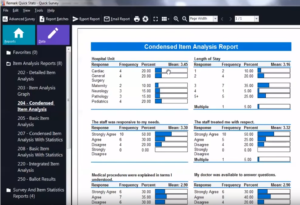 Remark Quick Stats - Quick Survey - Condensed Item Analysis reports in Remark Office OMR