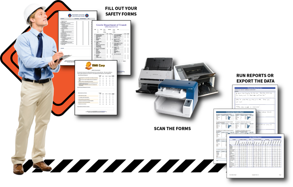 Convert paper safety observation forms and checklists to usable data quickly and easily with Remark software!