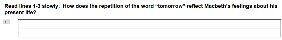 open response question