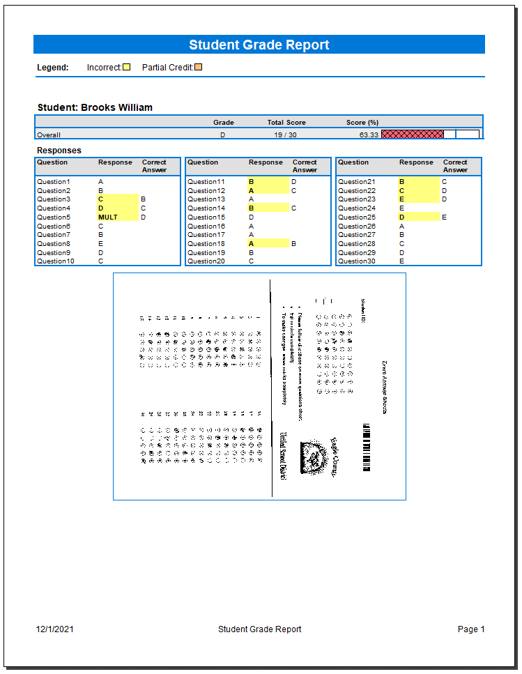 Grading tests with Remark Office OMR