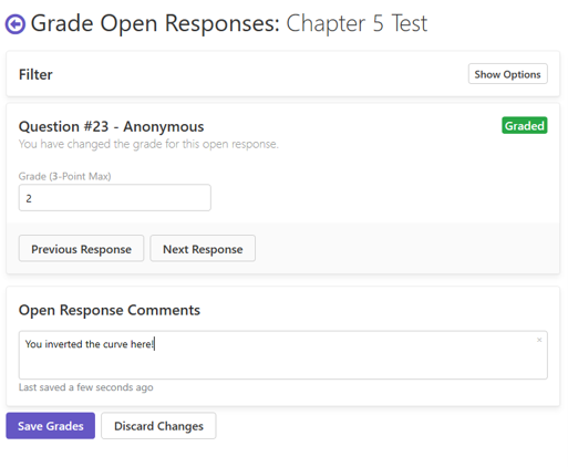 Grading open response questions in Remark Test Grading Cloud