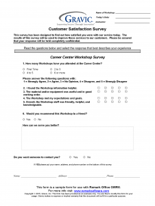 Workshop Survey for Remark Office OMR